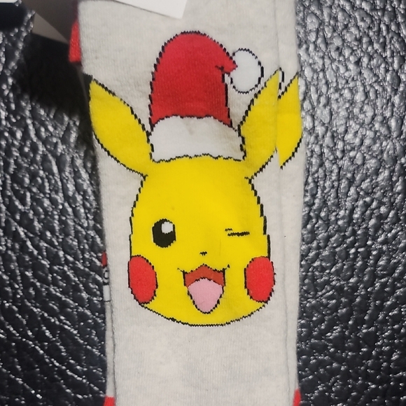 Pokemon x H&M Pikachu Red, Yellow and Cream Santa Socks - Picture 2 of 7